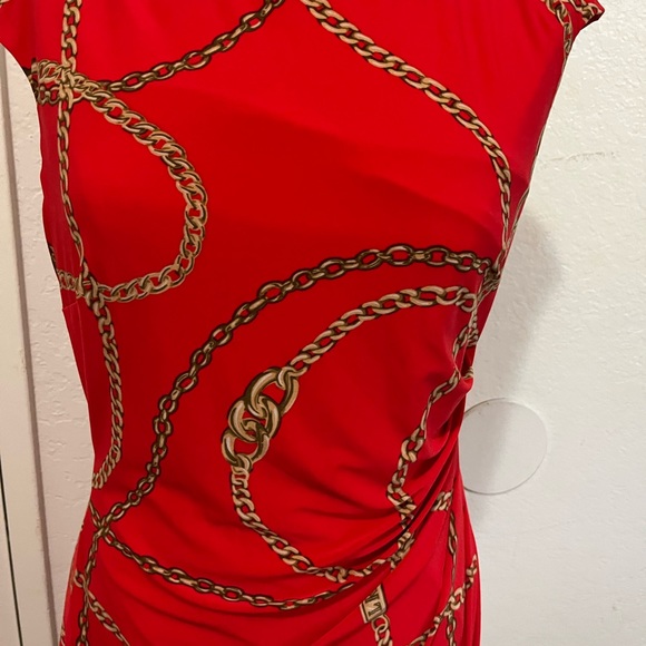 Ralph Lauren Red Dress Size 6 - Picture 2 of 5